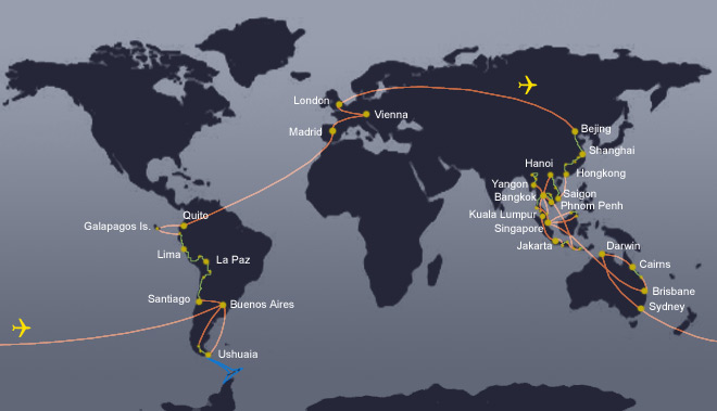 Reiseroute / Itinerary